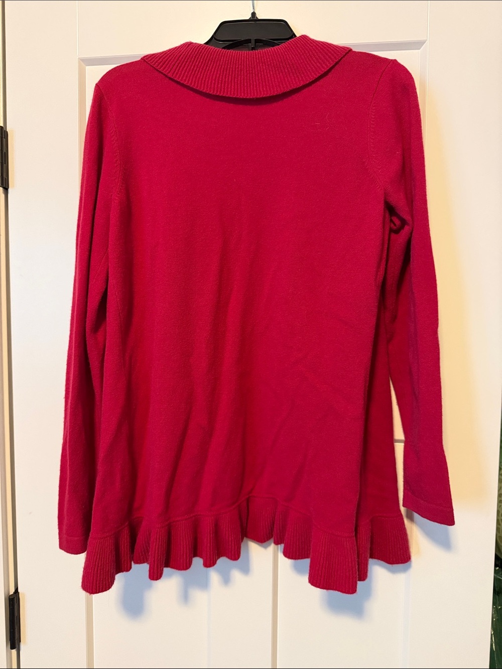 Vineyard Vines Raspberry Ruffle Open-Front Cardigan - Picture 4 of 6